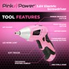 Pink Power Cordless Screwdriver Set - 3.6V Electric Screwdriver Rechargeable