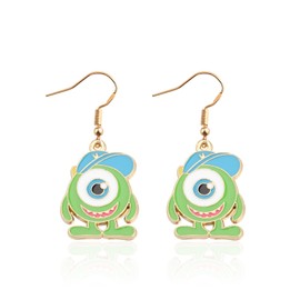 Monster Movie Merchandise Gift Big Eye Mike Lovers Earring Keychain Gift For WDW Fandom (CA-BigEyeEarring)