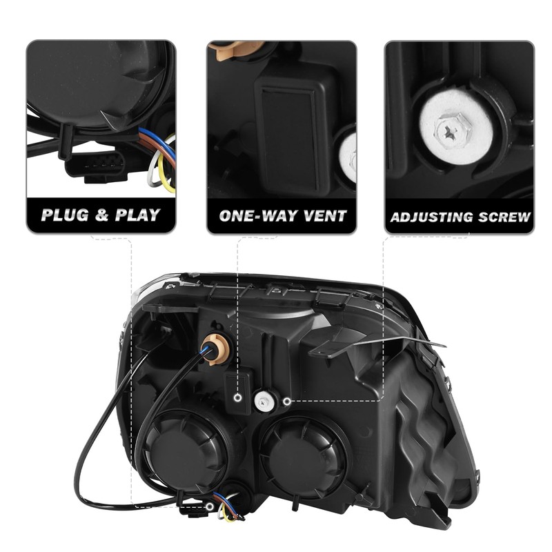 SOCKIR Headlight Assembly Fit for 2010-2015 GMC Terrain SL SLE