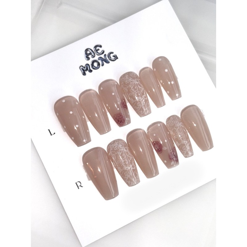 [Lace nail highly recommended] Renaissance Rose - Short ballerina /