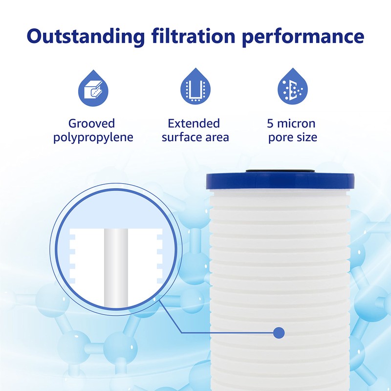 Overbest 10" x 4.5" Whole House Water Filte Replacernent for