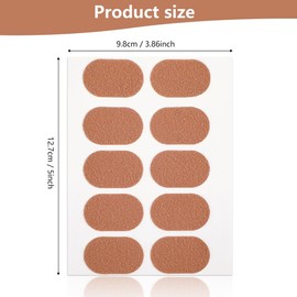 120 Pieces Moleskin Tape Moleskin Adhesive Pads Moleskin Adhesive Pads Foot Protection Stickers Anti-wear Heel Sticker for Boots Hiking Reduce Friction Pain Iight Brown (4.5 x 2.54 cm/ 1.4 x 0.9 Inch)