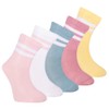 Petit Minou Noodle Seamless-Toe Turkish Cotton Crew Socks - Cool