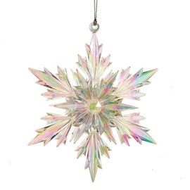 Acrylic Iridescent Snowflake Ornament