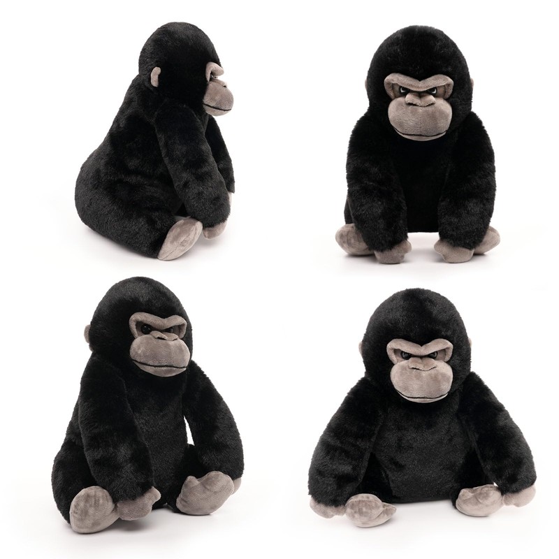 WEIGEDU Black Gorilla Stuffed Animals, Gorilla Apes Plush Toys for