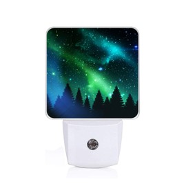 EMXION Starry Sky Forest Night Light,Northern Lights Nightlight Plug into Wall,LED Lamp，Suitable for Bedrooms,Kitchens,Toilets,Etc.Auto Sensor Dusk to Dawn,Energy-Saving