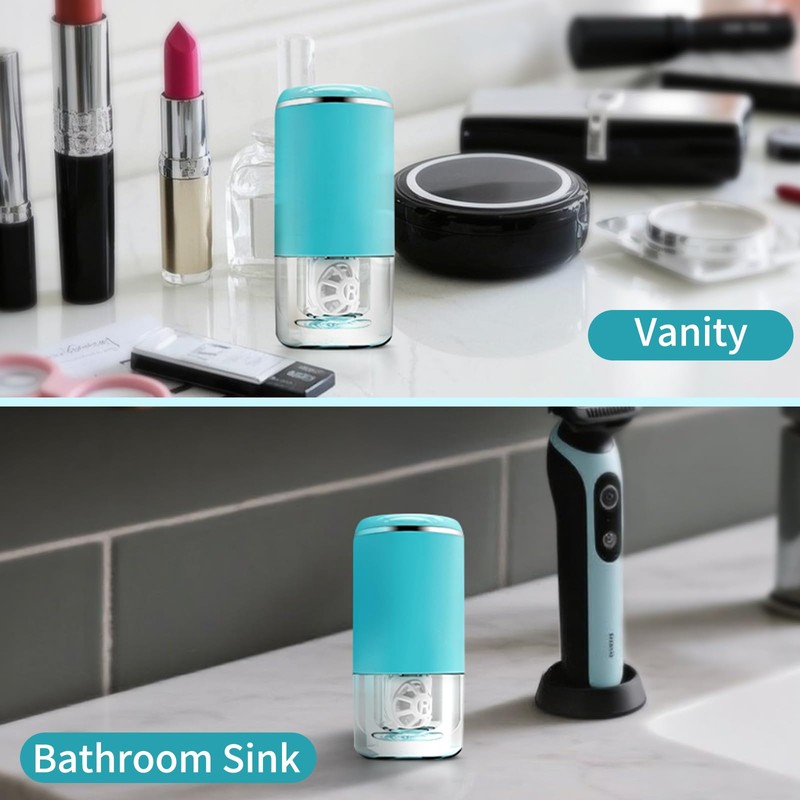 LADYPONYCSC Contact Lens Cleaner Machine, Portable Ultrasonic Soft & Colored