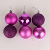 60mm/6Pcs Christmas Baubles Shatterproof Purple, Christmas Tree Decorations Ball Ornaments
