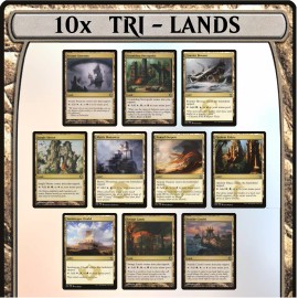 10x TRILANDS TRI-LAND Full Set All 3-Color Triple Lands Commander EDH MTG Magic