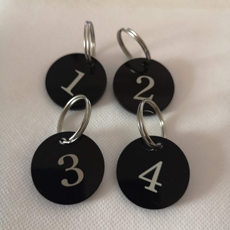 Sourcemall Acrylic Number Plates with Keyring (1-10)