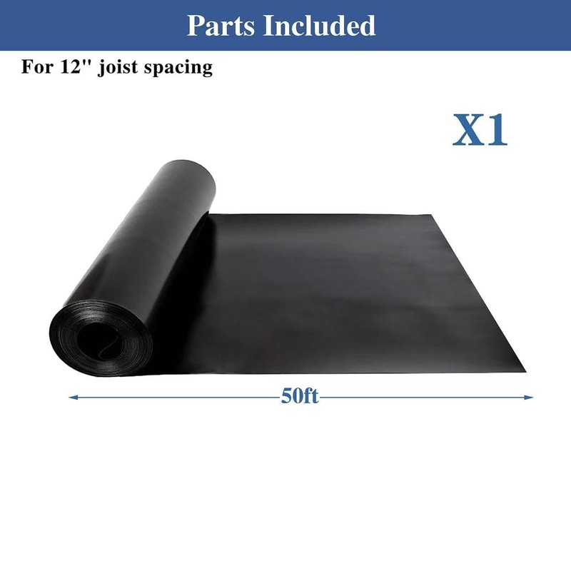 1PCS 50FT Black Waterproofing Membrane Black for Under Deck Drainage