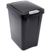 Sterilite 10439004 7.5 Gallon Black Plastic TouchTop Wastebasket