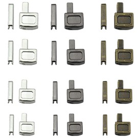 DEVENTORZ Zipper Pulls Parts Latch Slider Zipper Repair Kit Zipper Repair Kit Slider Retainer Insert Pin Zipper Bottom Butterfly Stick Zipper Replacement Kit 4 Sizes #3 #5 #8 #10 (Set of 12)