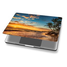 Case Cover Compatible with MacBook Air 13.6 inch 2022 Release A2681 M2 Chip with Liquid Retina Display, Plastic Hard Laptop Shell Snap on Cover for 13.6" MacBook Air M2, Sunset & Beach
