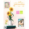 AMSHINE Sunflower Bouquet Building Block Set, Flower with Vase Building