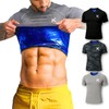 Kewlioo Sauna Shirt, Sauna Suit, HEATHER GREY, 2 XL