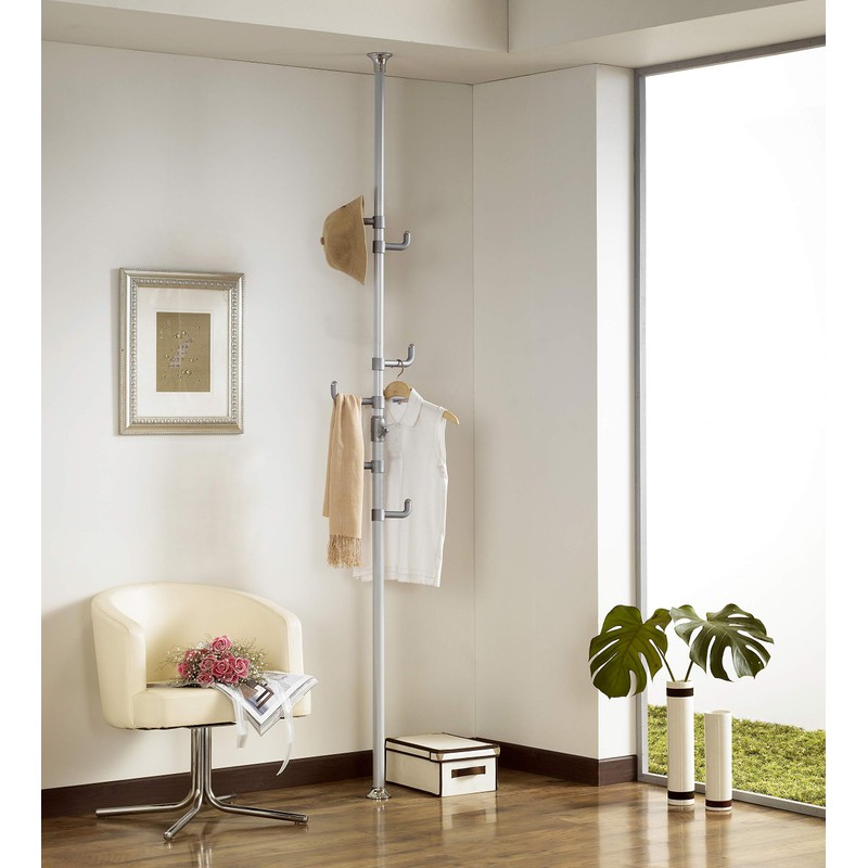 PRINCE HANGER Vertical One-Touch Pole Coat Rack — 6 Independent