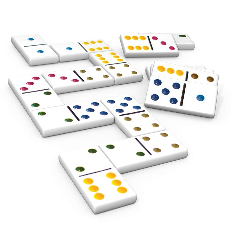 Junior Learning Six Dot Dominoes Educational Action Games, Multi