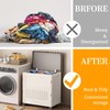 HAIXIN HOME Rolling Laundry Hamper with Lid, 130L Large Capacity