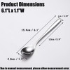 Wenkoni 6.1"Small Dessert Spoons, Yogurt,Coffee,Espresso,Ice Cream Spoons SUS 304 Stainless