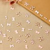LEGENTLISUR 60 Pcs 6 Styles Bow Charms for Jewelry Making