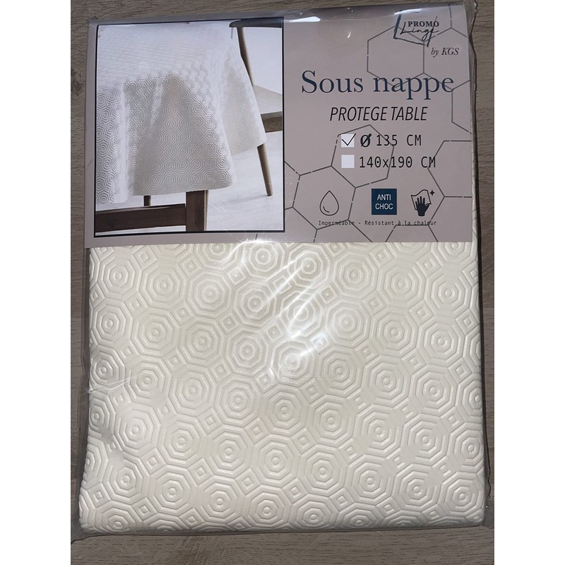 KGS Bulgomme Thick Table Cover - Round Tablecloth 135 cm
