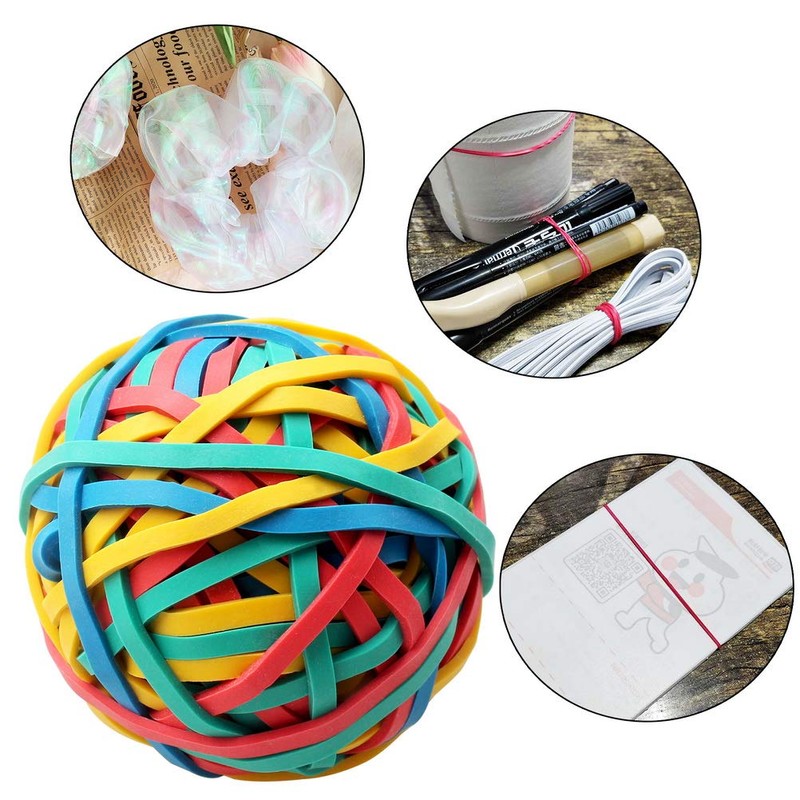 nuoshen Rubber Bands Coloured, Elastic Band Ball Document Organizing for