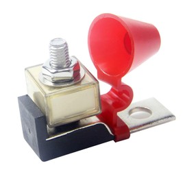 RKURCK 58V DC Max MRBF Terminal Block Fuse Holder 75A,Mrbf Battery Terminal with Single Stud 5/16"(M8) Compact Rated Battery Fuse for Boat Truck RV Construction Vehicles