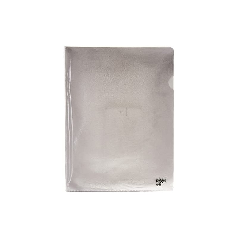 Rexel Nyrex Premium A4 Document Folder, Clear Embossed, 100mic, Cut
