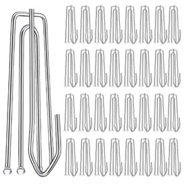 Tehttz 50Pcs Curtain Pleater Tape Hooks, Metal 4 Prongs Curtain Pleat Hooks Curtain Hooks Pleat Pinch Metal Hooks Metal Hooks Drapery Heavy Duty Clips Pin Drapery for Window Door Bathroom Curtain
