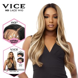 Sensationnel Vice Lace front wig - HD Transparent Lace Pre-plucked Hairline with Babyhair 5 Inch Deep Part - Vice Unit 14 (LT613/BLUE), 1.0 Count, 18.3 ounces