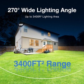 SZPOWER 150W LED Flood Light Outdoor Plug in, Exterior Flood Lights with 3 Adjustable Heads, 15000LM Super Bright Security Lights Fixture, Outside Floodlights for House,Backyard,Garage