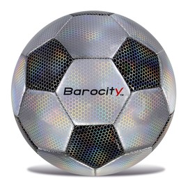 Barocity Classic Black & Silver Size 3 Soccer Ball – Boys and Girls Soccer Ball, Premium Outdoor and Indoor Soccer Ball for Toddlers Playtime and Practice Games – Cool Ball for All Ages