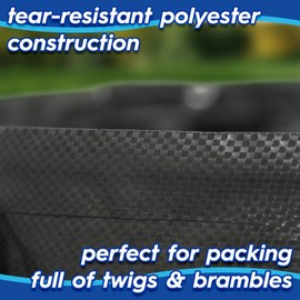 Harbour Housewares Garden Waste Bags with Handles - 270L x 2 Heavy Duty Garden Bag, Collapsible Recycling Green Bags Reusable Gardening Waste Sacks for Grass, Weeds, Compost, Leaves, Debris