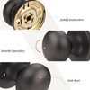 GOBEKOR 8 Pack Oil Rubbed Bronze Passage Door Knobs Round