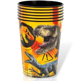 Unique Industries Multicolor Jurassic World 3 Plastic Stadium Cup - 16oz (1 Piece) | Durable and Reusable Drinkware - Ideal for Parties, Events, and Movie Nights