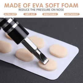 96 Pairs of Eyeglasses Nose Pads Glasses Support Nose Pads Soft Foam Self-Adhesive Nose Pads Sponge Anti-Slip Nose Pads for Sunglasses, Glasses, Children's Glasses (1 mm)