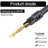 5 PCS Countersink Drill Bit Set, #5, #6, #8, #10,