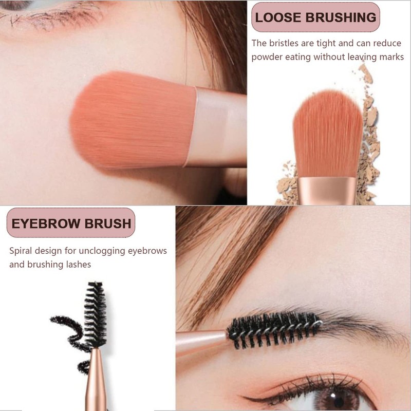 Professional Makeup Brushes Set Mini Makeup Brushes 8Pcs Portable Make