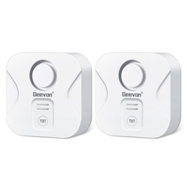 Geevon 2 Pack Water Leak Detectors for Home, 100dB Loud Water Sensor Alarm Leak Detectors with Drip Alert for Kitchen, Basements, Laundry Rooms, IP56 Waterproof(Battery Included)