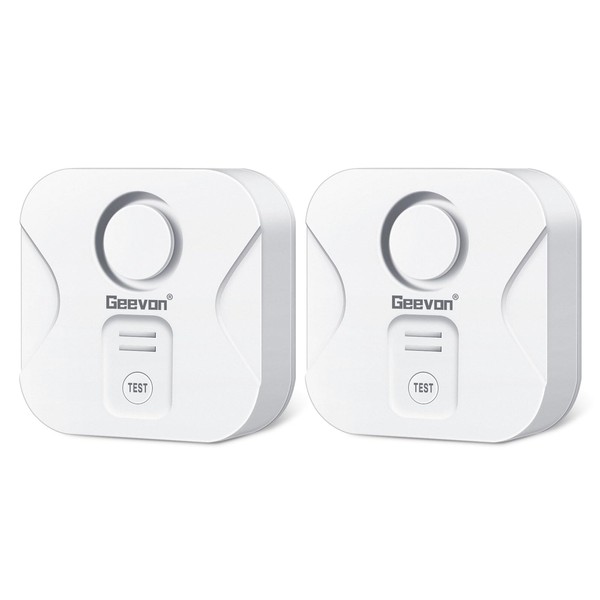 Geevon 2 Pack Water Leak Detectors for Home, 100dB Loud