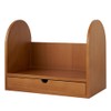 Generic ressence Desktop Wood Bookshelf Wide-Drawer Type, Walnut