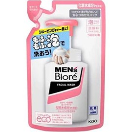 Men's Biore Foaming Facial Cleanser, Deep Moist Refill, 4.6 fl oz (130 ml) Set of 5