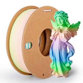 3Dgenius Matte Rainbow PLA Filament 1.75mm Matte PLA 3D Printer Filament Matte Fast Color Changing Gradient Filament Fit Most FDM Printers, 250g Spool(0.55lbs), Matte Series