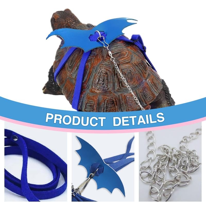 Turtle Harness and Leash with Wings- Harness Strap Chest Collar