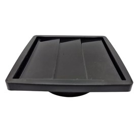 SHMOX Gravity Grille Shutter 155mm External Dimension Ducting Air Vent with 100mm - 4 inch Round Rear Spigot - (Black)