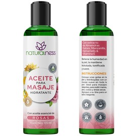 Naturalness Aceite para Masaje Corporal Hidratante con Manzanilla, Hamamelis y Vitamina E  Aceite Natural para Piel Seca, Relajación y Cuidado de la  