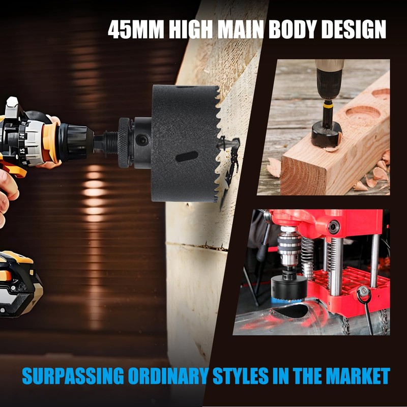 6.1" 丨155mm Hole Saws with Heavy Duty Arbor HSS Bi-Metal