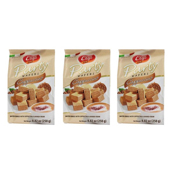 Gastone Lago Party Wafers Cappuccino Cream Filling 8.82 oz, 250g