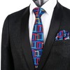 Alizeal Men's Tie with Pocket Square Fashion Elegant Wedding Business